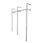 76.375 in. Wall Mounted Clothing Rack, Double PIPE DECOR