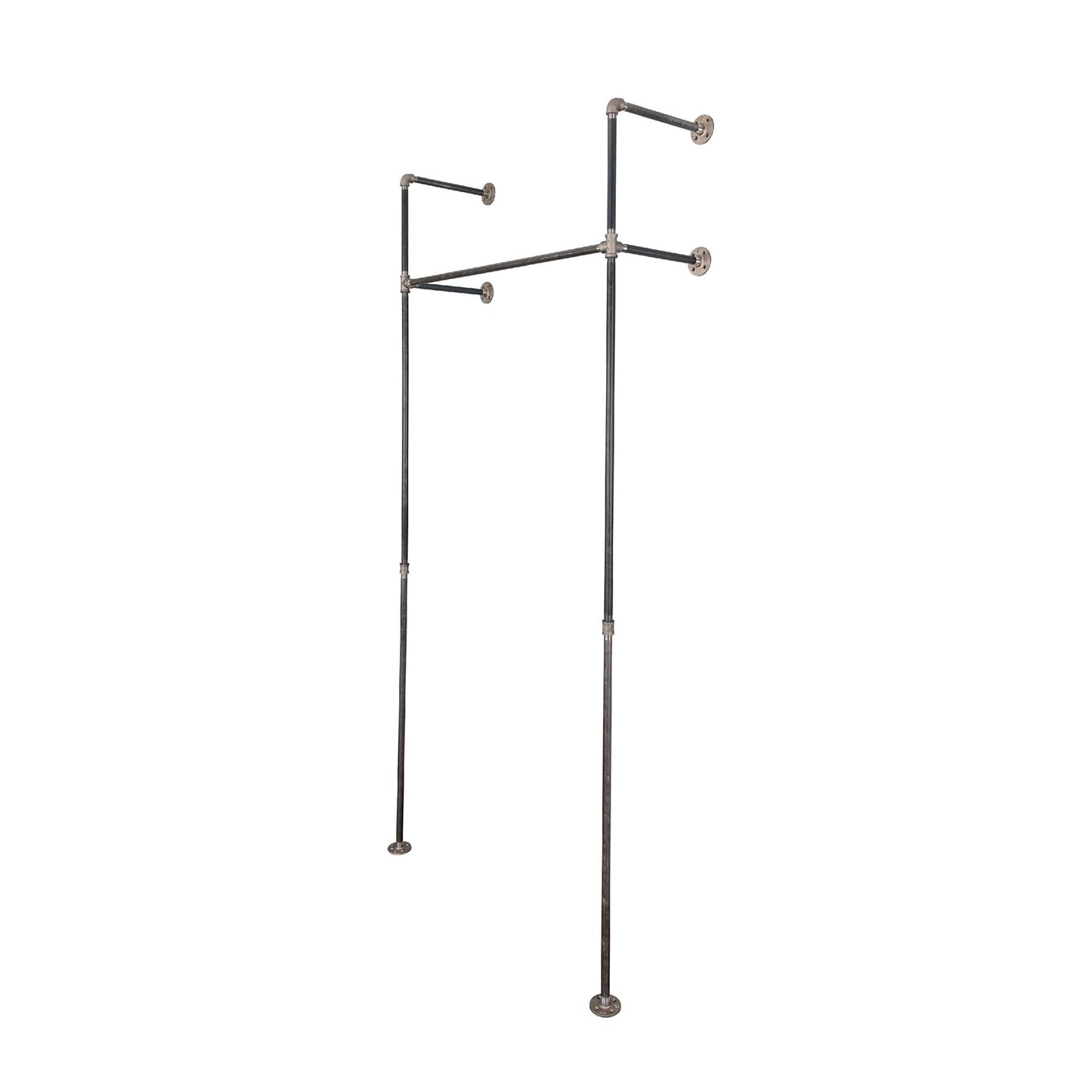 41 in. Wall Mounted Clothing Rack, Single PIPE DECOR