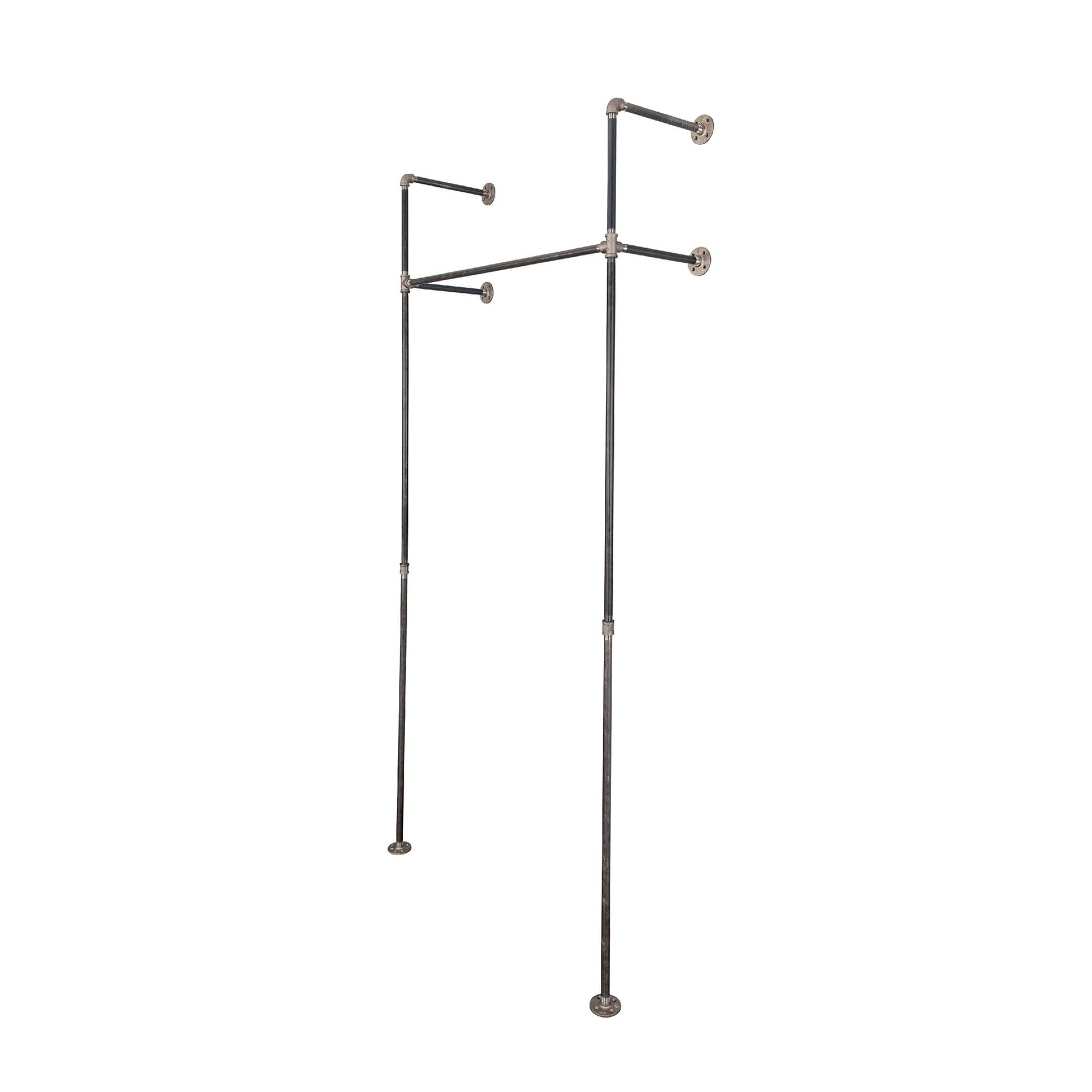 41 in. Wall Mounted Clothing Rack, Single PIPE DECOR