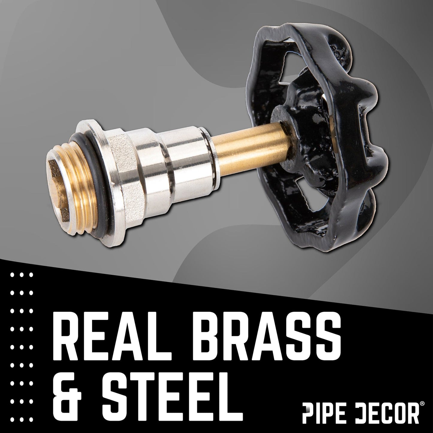 Black Industrial Spigot Handle (2-Pack) PIPE DECOR