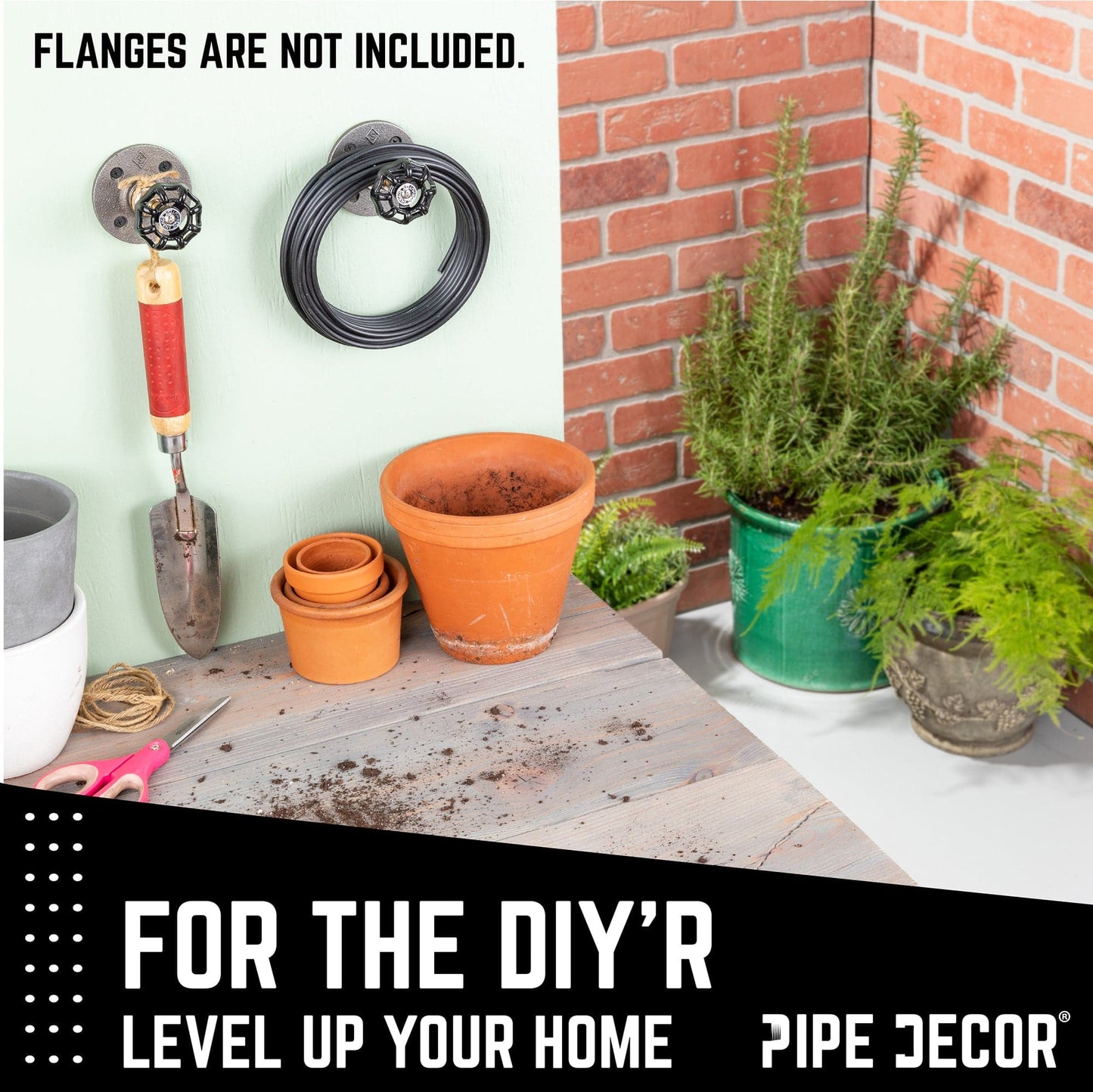 Black Industrial Spigot Handle (2-Pack) PIPE DECOR
