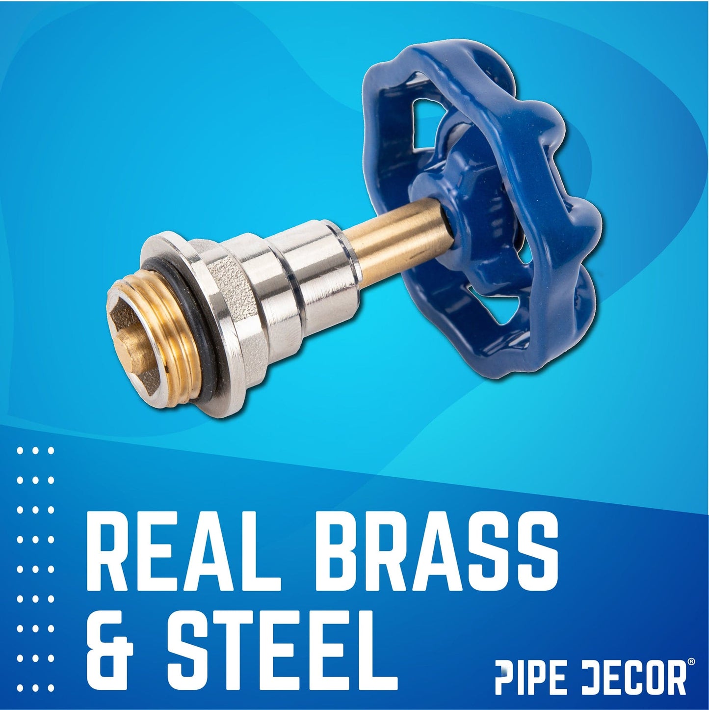 Blue Industrial Spigot Handle (2-Pack) PIPE DECOR
