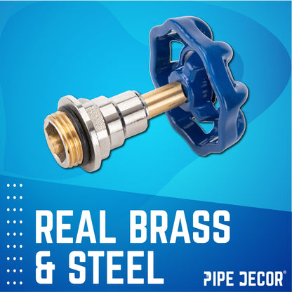 Blue Industrial Spigot Handle (2-Pack) PIPE DECOR