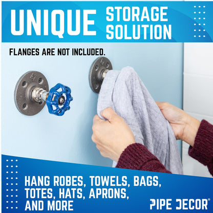 Blue Industrial Spigot Handle (2-Pack) PIPE DECOR