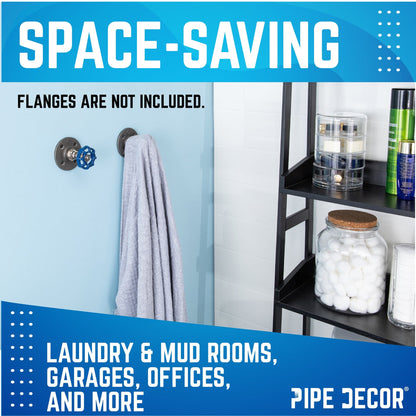 Blue Industrial Spigot Handle (2-Pack) PIPE DECOR