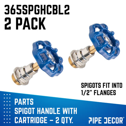 Blue Industrial Spigot Handle (2-Pack) PIPE DECOR
