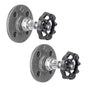 Black Industrial Spigot Wall Hook with Flange (2-Pack) PIPE DECOR