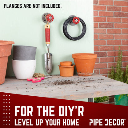 Red Industrial Spigot Handle (2-Pack) PIPE DECOR