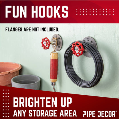 Red Industrial Spigot Handle (2-Pack) PIPE DECOR