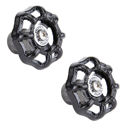 Black Industrial Spigot with Plug (2-Pack) PIPE DECOR