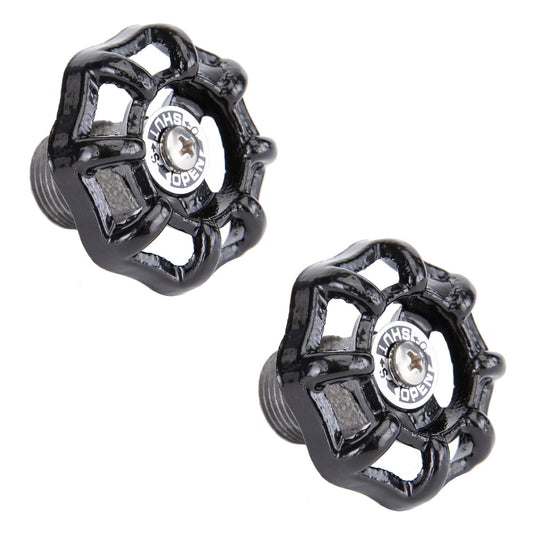 Black Industrial Spigot with Plug (2-Pack) PIPE DECOR