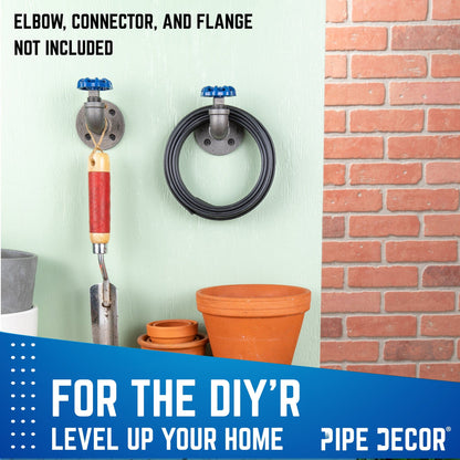 Blue Industrial Spigot with Plug (2-Pack) PIPE DECOR