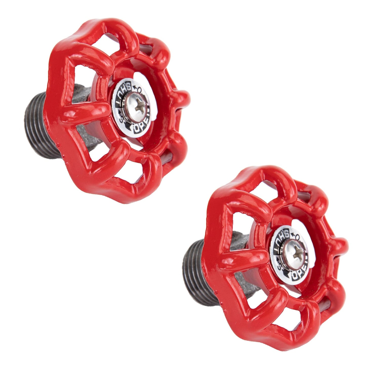 Red Industrial Spigot with Plug (2-Pack) PIPE DECOR