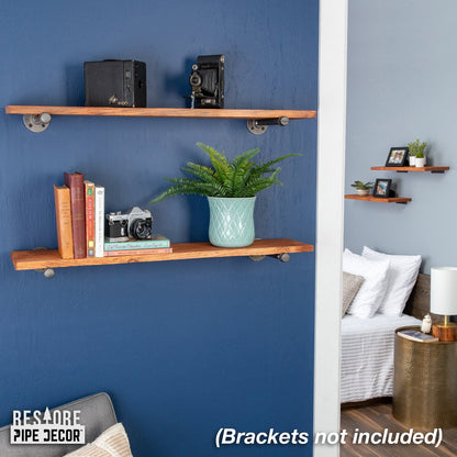 RESTORE Sunset Cedar 36 in. Wood Shelf (Wood Only) PIPE DECOR