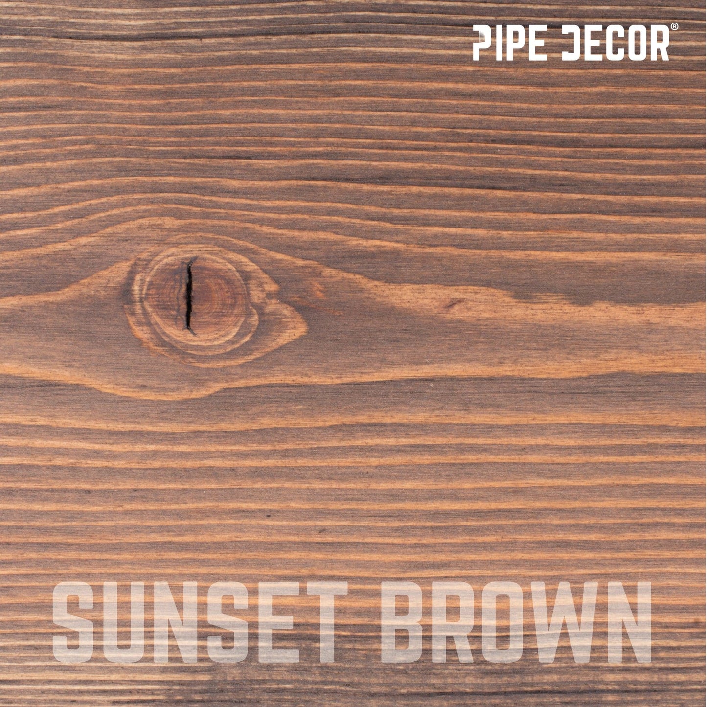 RESTORE Sunset Brown 36 in. Wood Shelf (Wood Only) PIPE DECOR