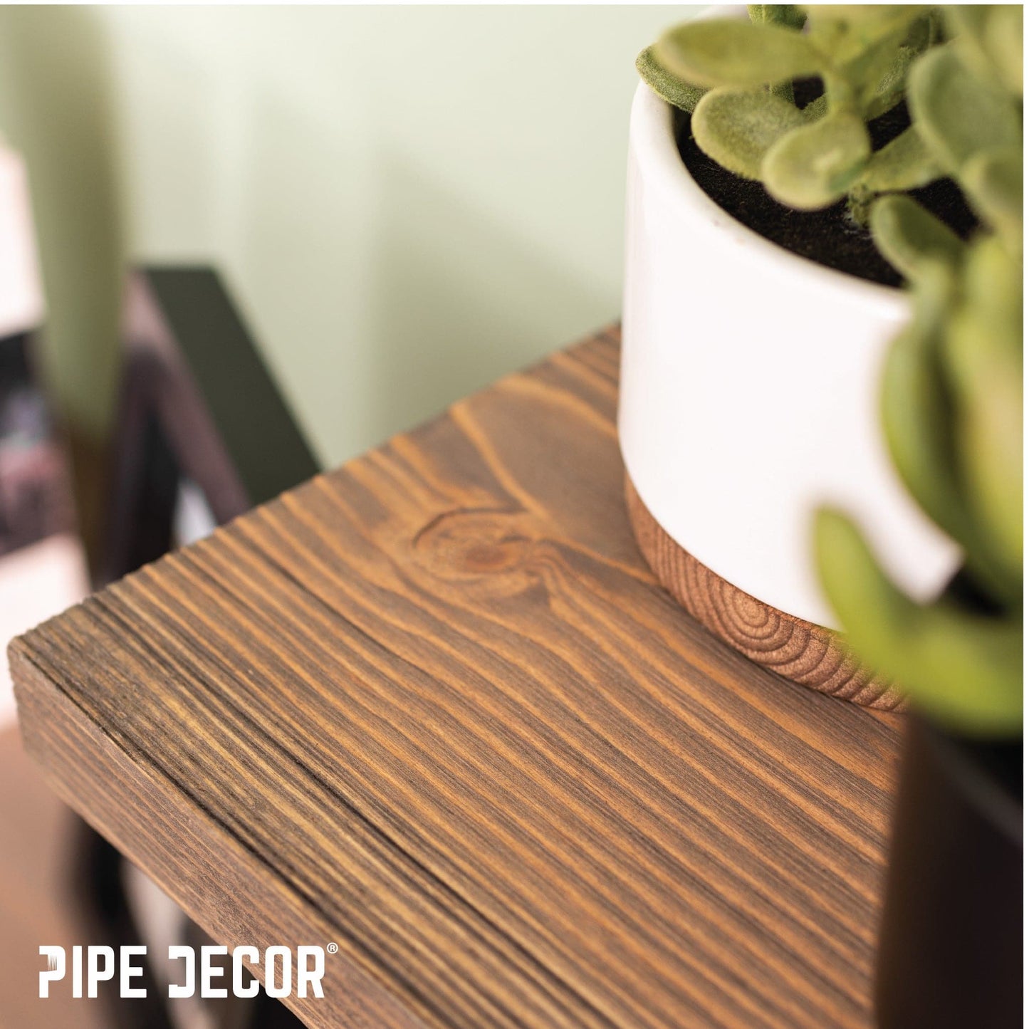 RESTORE Sunset Brown 36 in. Wood Shelf (Wood Only) PIPE DECOR
