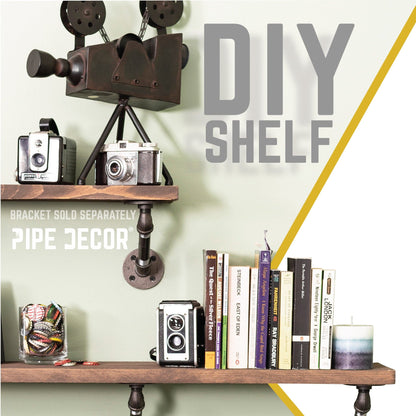 RESTORE Sunset Brown 36 in. Wood Shelf (Wood Only) PIPE DECOR