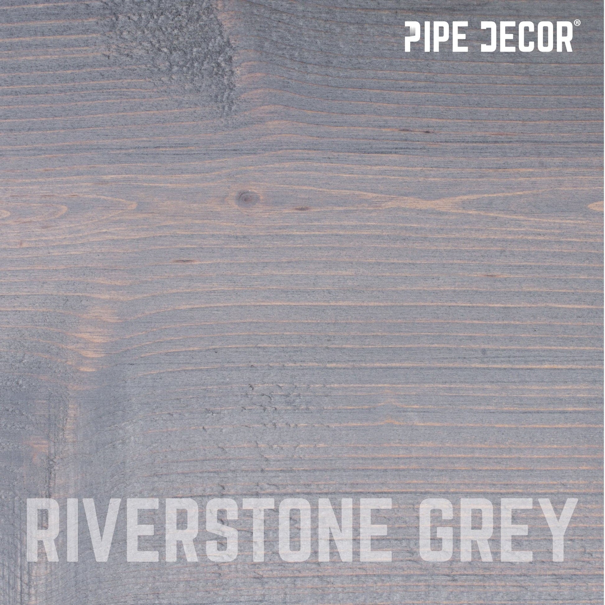 RESTORE Riverstone Grey 36 in. Wood Shelf (Wood Only) PIPE DECOR