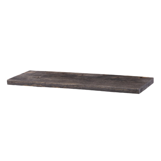 RESTORE Boulder Black 24 in. Wood Shelf (Wood Only) PIPE DECOR