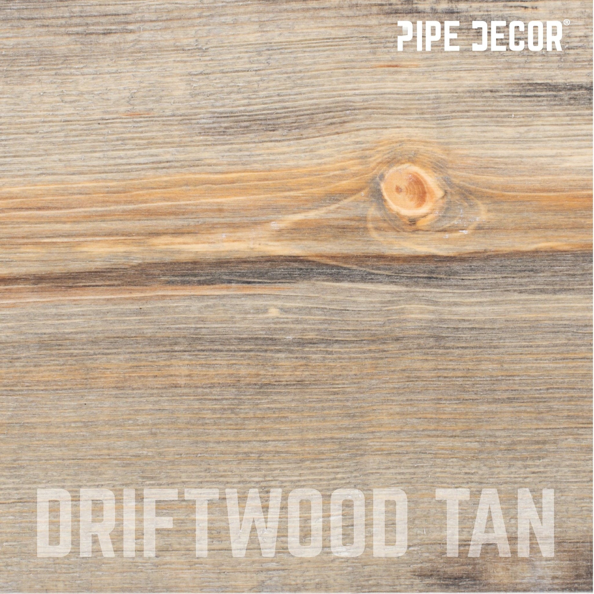 RESTORE Driftwood Tan 24 in. Wood Shelf (Wood Only) PIPE DECOR