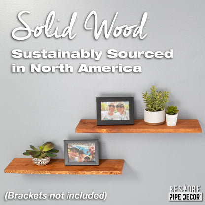 RESTORE Sunset Cedar 24 in. Wood Shelf (Wood Only) PIPE DECOR