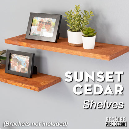 RESTORE Sunset Cedar 24 in. Wood Shelf (Wood Only) PIPE DECOR