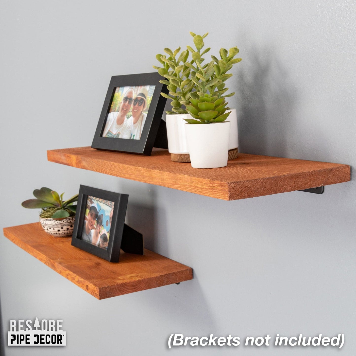 RESTORE Sunset Cedar 24 in. Wood Shelf (Wood Only) PIPE DECOR