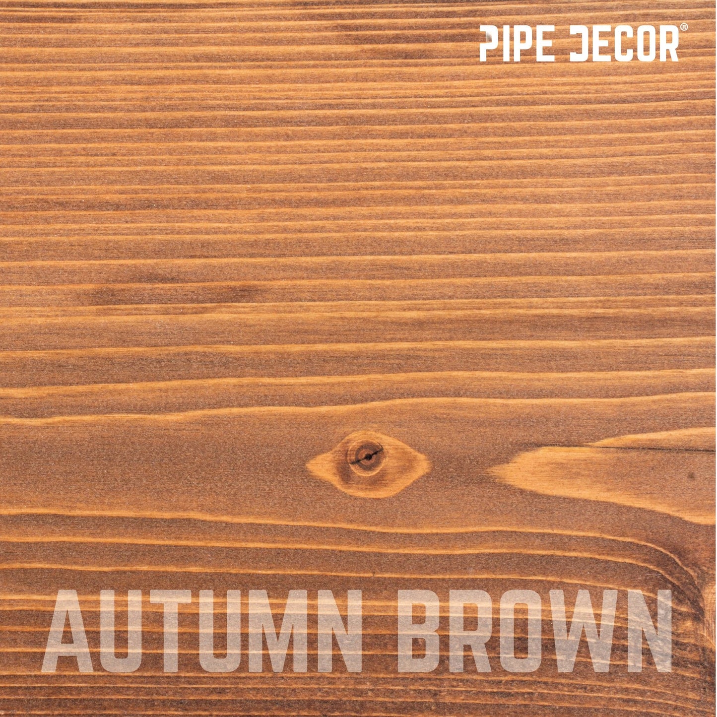 RESTORE Autumn Brown 24 in. Wood Shelf (Wood Only) PIPE DECOR