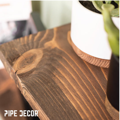 RESTORE Trail Brown 24 in. Wood Shelf (Wood Only) PIPE DECOR