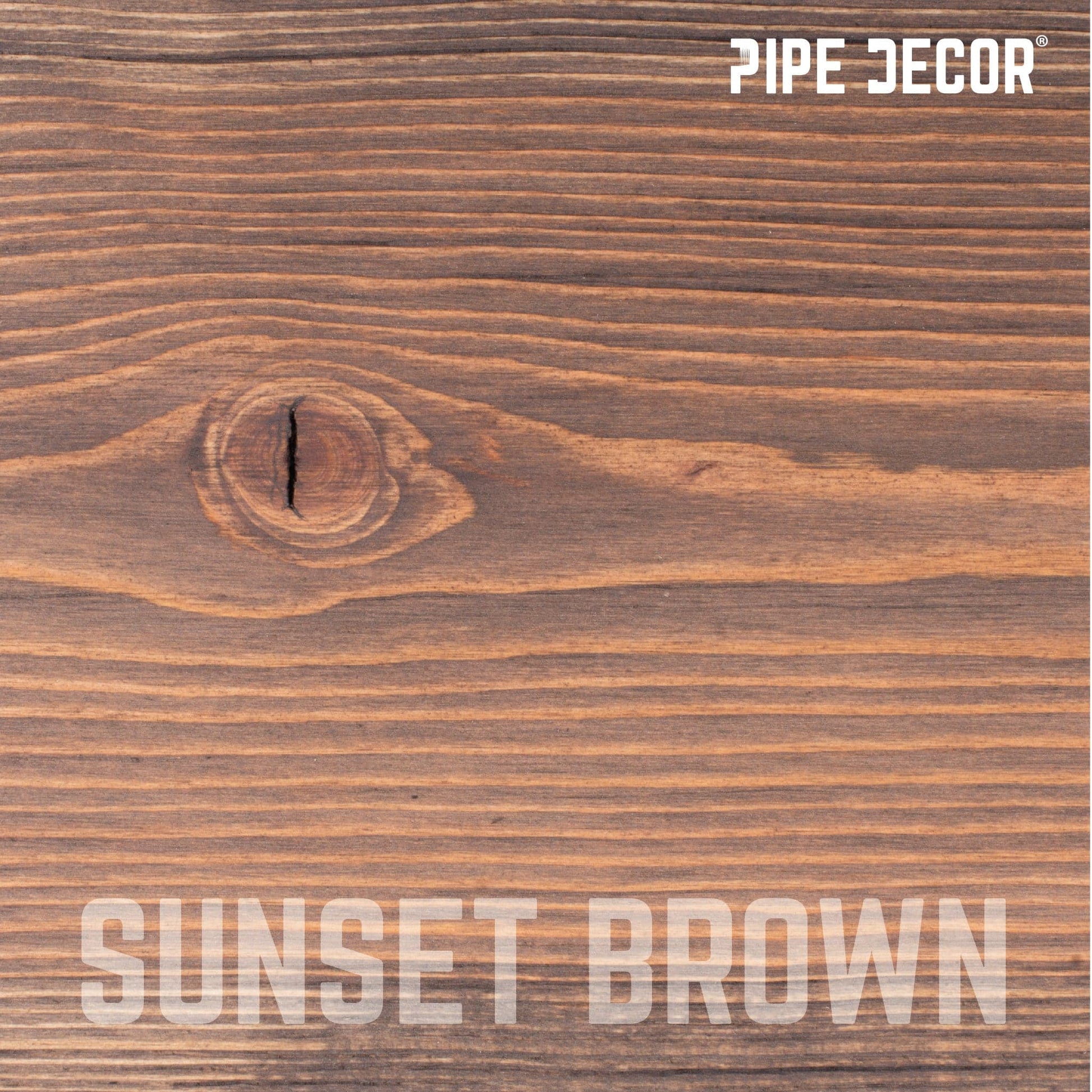 RESTORE Sunset Brown 24 in. Wood Shelf (Wood Only) PIPE DECOR