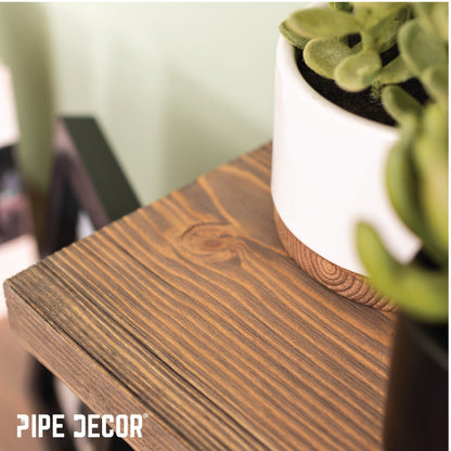 RESTORE Sunset Brown 24 in. Wood Shelf (Wood Only) PIPE DECOR