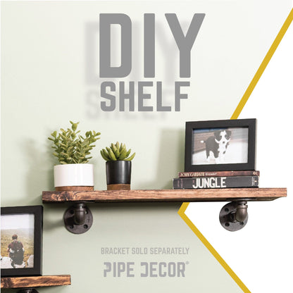 RESTORE Sunset Brown 24 in. Wood Shelf (Wood Only) PIPE DECOR