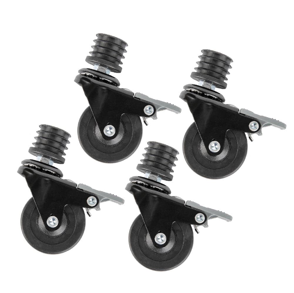 Swivel Caster Wheels for 1" Pipe (4-Pack) PIPE DECOR