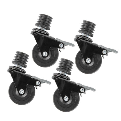 Swivel Caster Wheels for 1" Pipe (4-Pack) PIPE DECOR