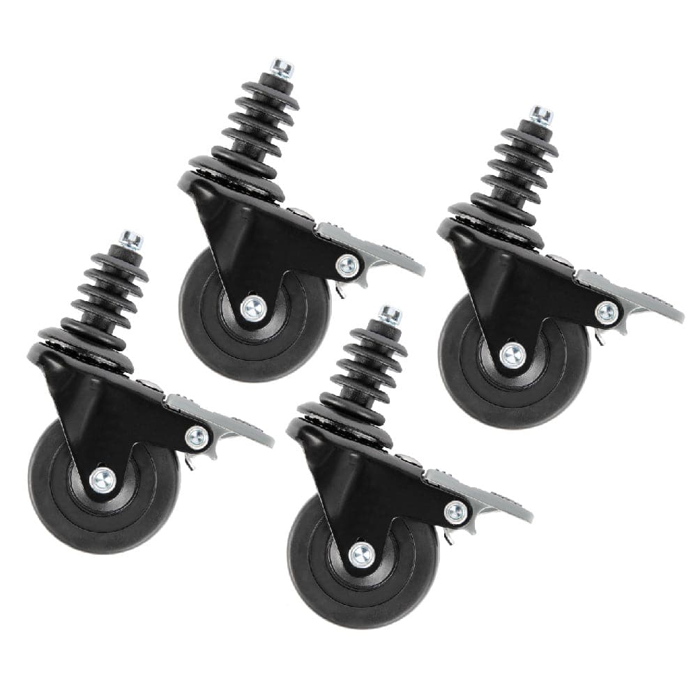 Swivel Caster Wheels for ¾" Pipe (4-Pack) PIPE DECOR