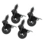 Swivel Caster Wheels for ¾" Pipe (4-Pack) PIPE DECOR