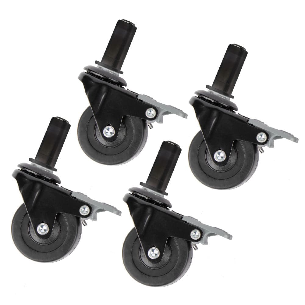 Swivel Caster Wheels for ½" Pipe (4-Pack) PIPE DECOR