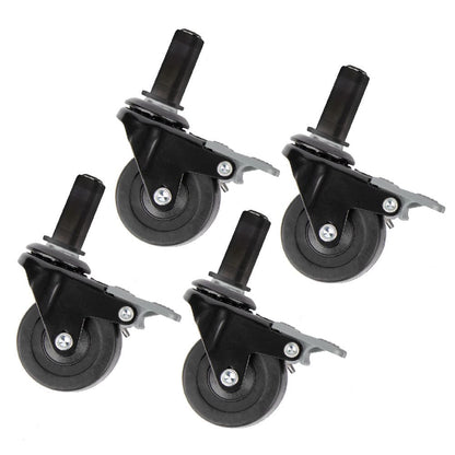 Swivel Caster Wheels for ½" Pipe (4-Pack) PIPE DECOR