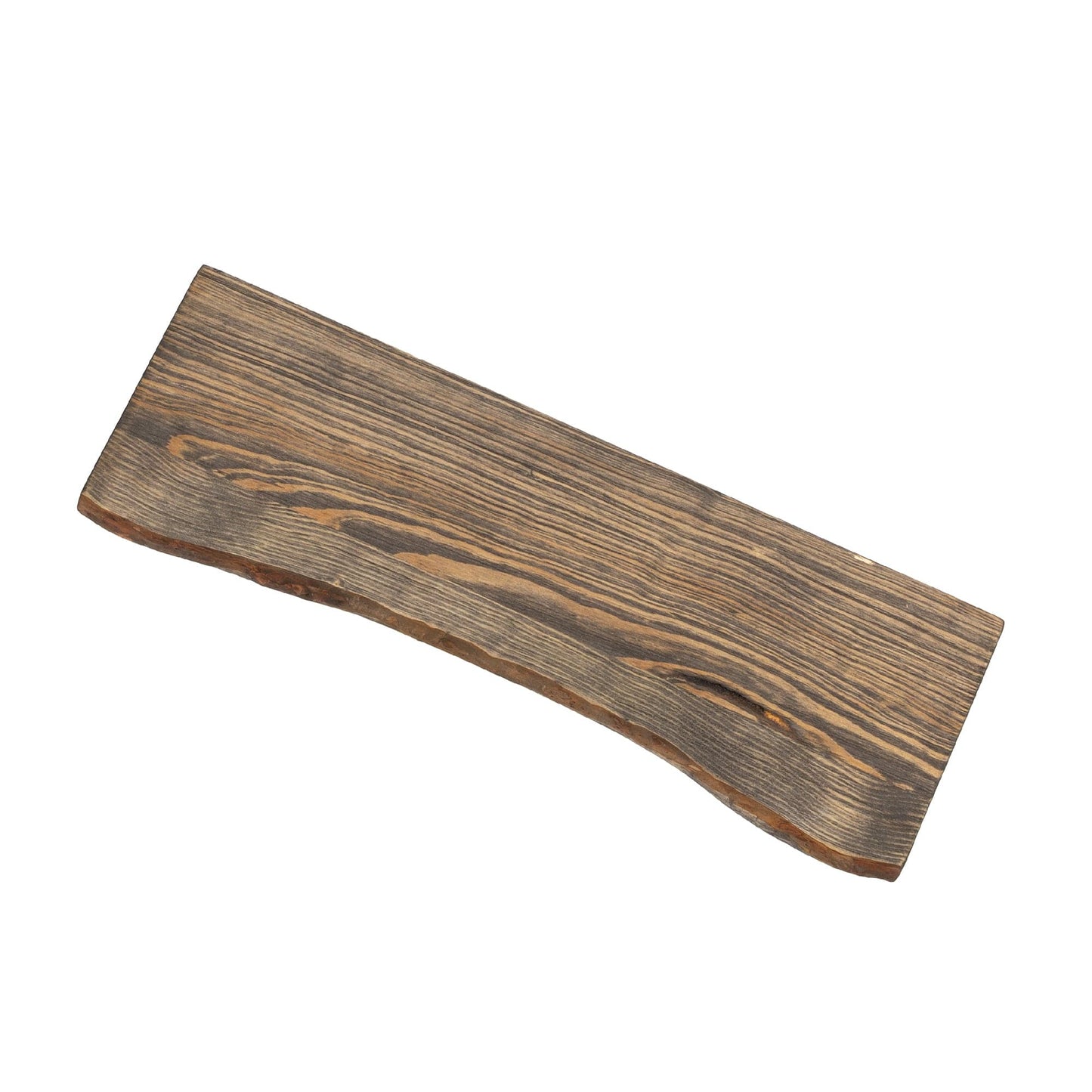 RESTORE Boulder Black 24 in. Live Edge Wood Shelf (Wood Only) PIPE DECOR