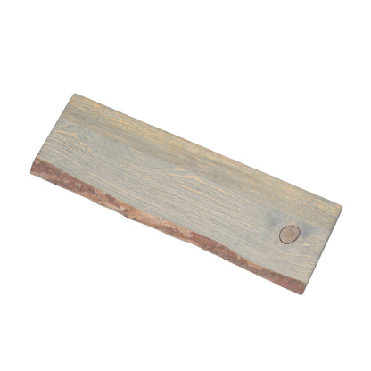 RESTORE Riverstone Grey 24 in. Live Edge Wood Shelf (Wood Only) PIPE DECOR
