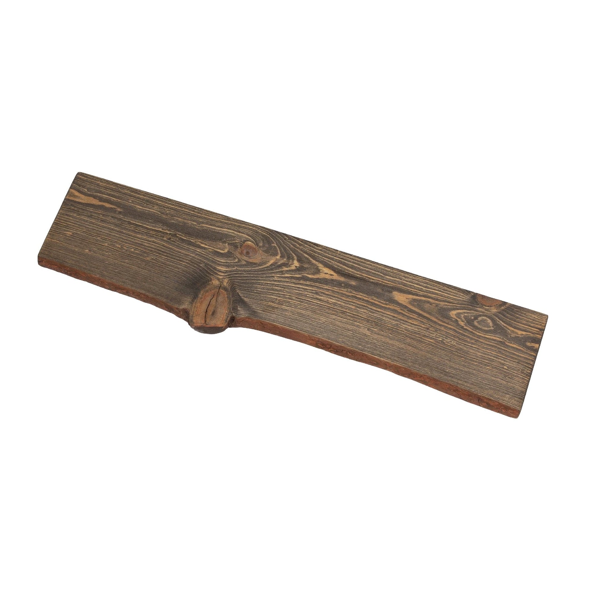 RESTORE Boulder Black 36 in. Live Edge Wood Shelf (Wood Only) PIPE DECOR