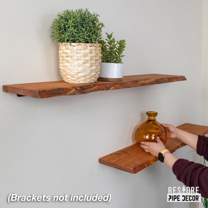 RESTORE Sunset Cedar 36 in. Live Edge Wood Shelf (Wood Only) PIPE DECOR