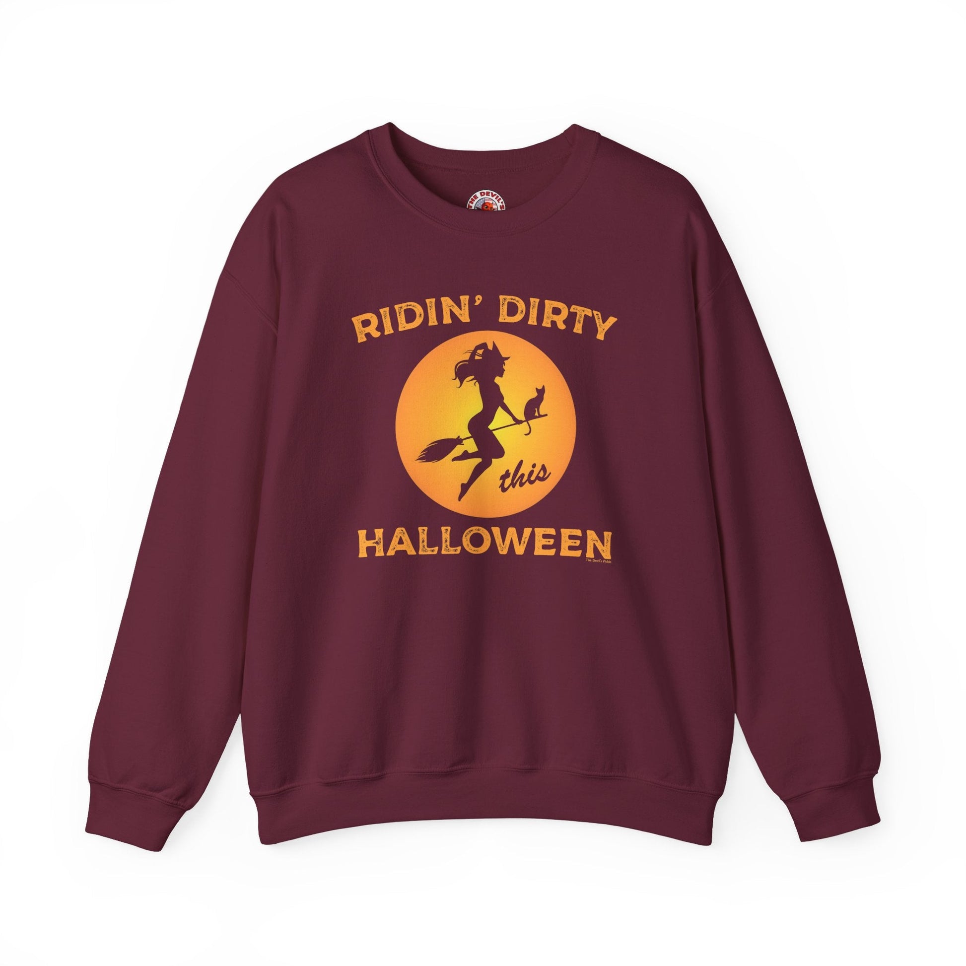Ridin' Dirty This Halloween Crewneck Sweatshirt The Devil's Pickle