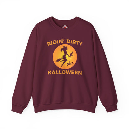 Ridin' Dirty This Halloween Crewneck Sweatshirt The Devil's Pickle
