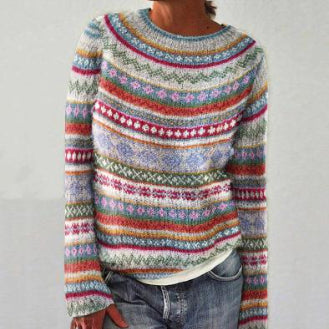 Women’s Fashionable Pullover Sweater Top | Cozy Everyday Knit FitiqueFit