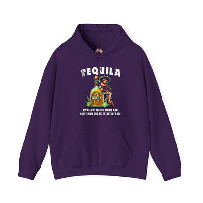 Tequila Swallow The Big Worm Hooded Sweatshirt The Devil's Pickle