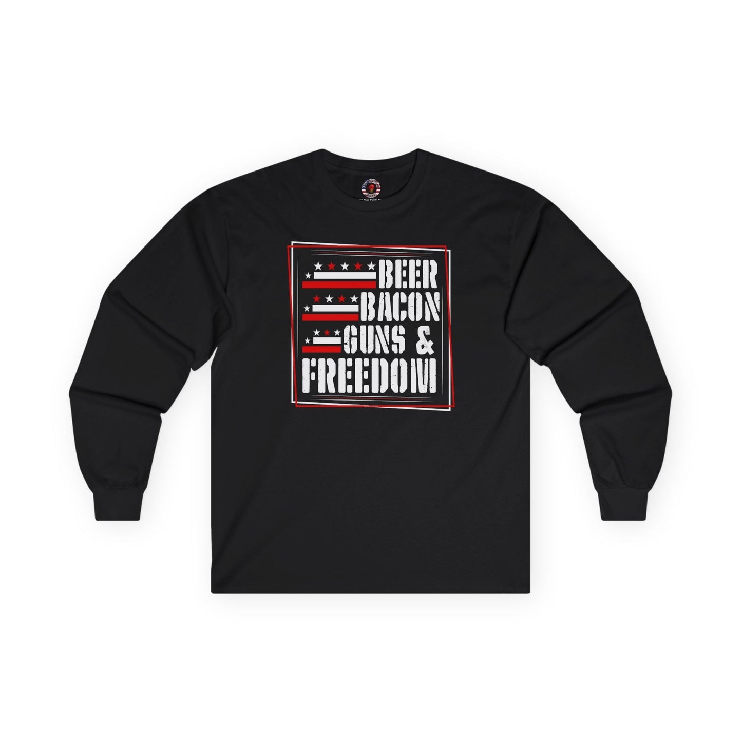Beer Bacon Guns and Freedom Long Sleeve Tee The Devil's Pickle