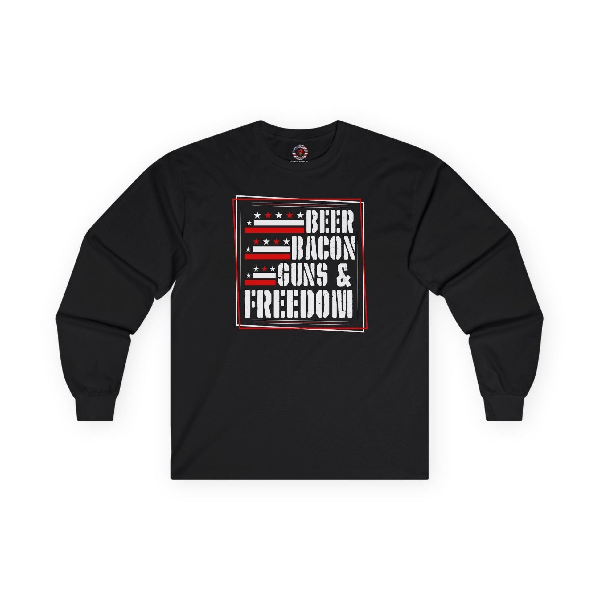 Beer Bacon Guns and Freedom Long Sleeve Tee The Devil's Pickle