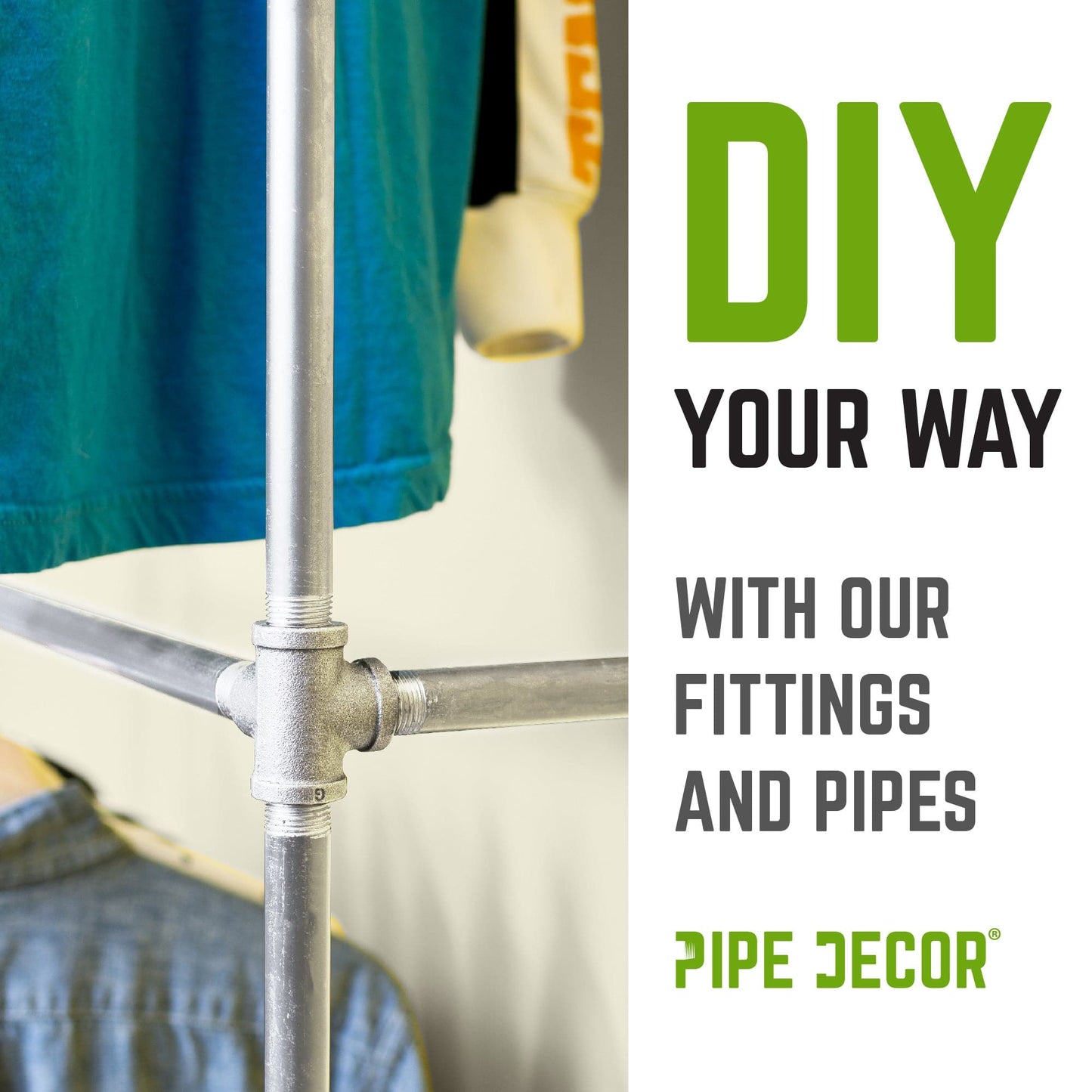 1 in. Galvanized 6-Way Fitting PIPE DECOR