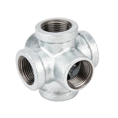 3/4 in. Galvanized 6-Way Fitting PIPE DECOR